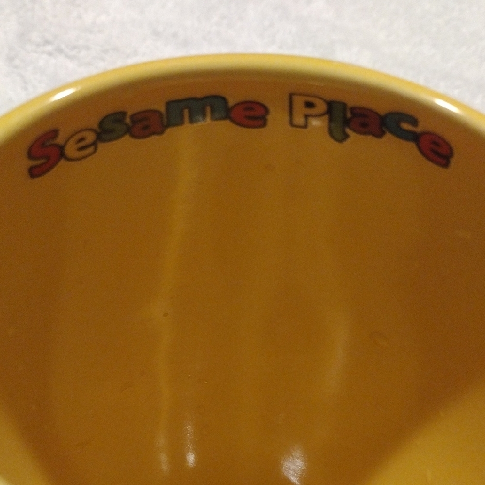 Sesame Place Workshop Colorful Elmo Loves Mornings Yellow Oversized Barrel Mug - Picture 2 of 4